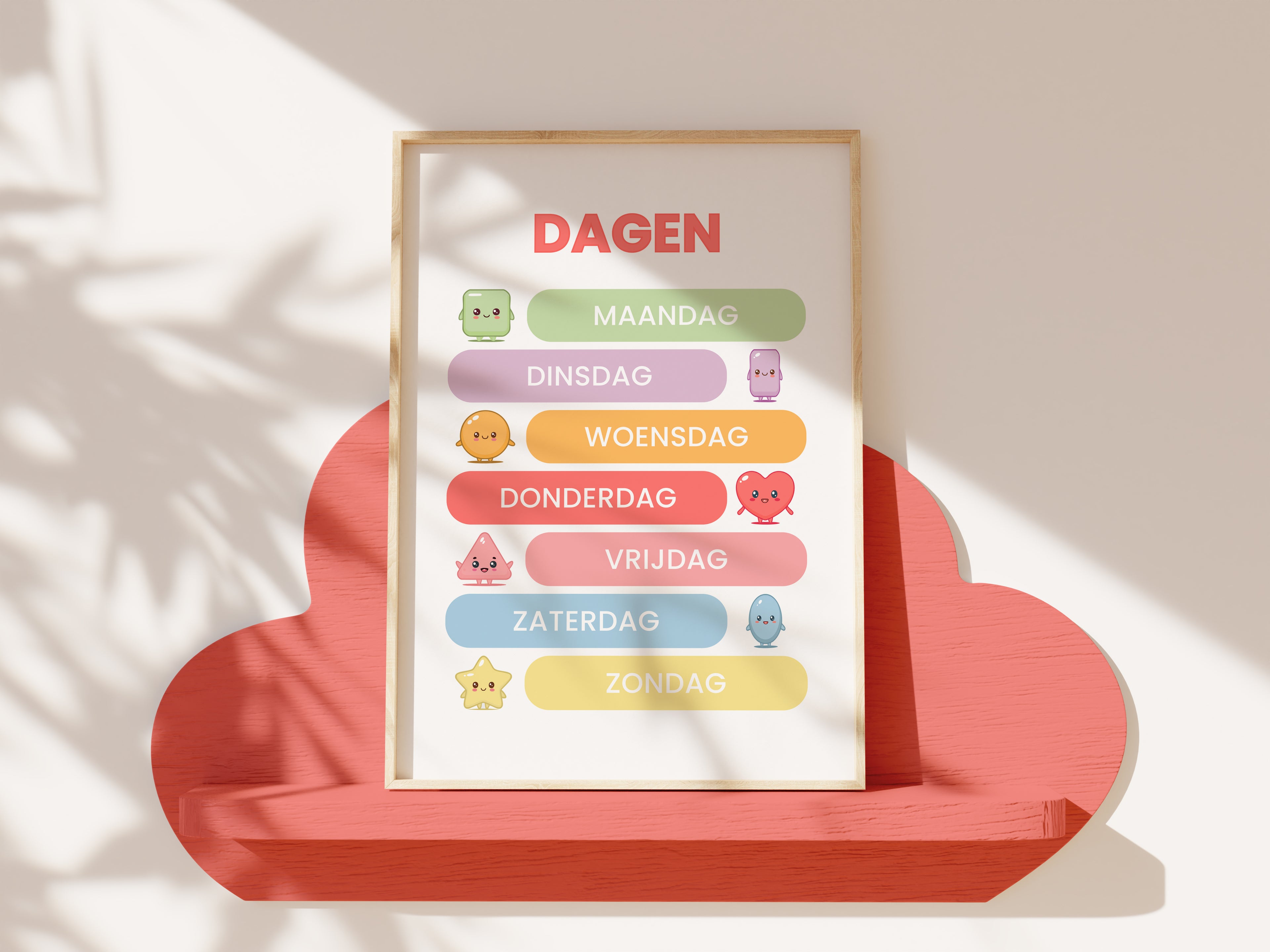 Educatieve Kinderposter Set 'Kawaii' – 6-delig