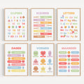 Educatieve Kinderposter Set 'Kawaii' – 6-delig