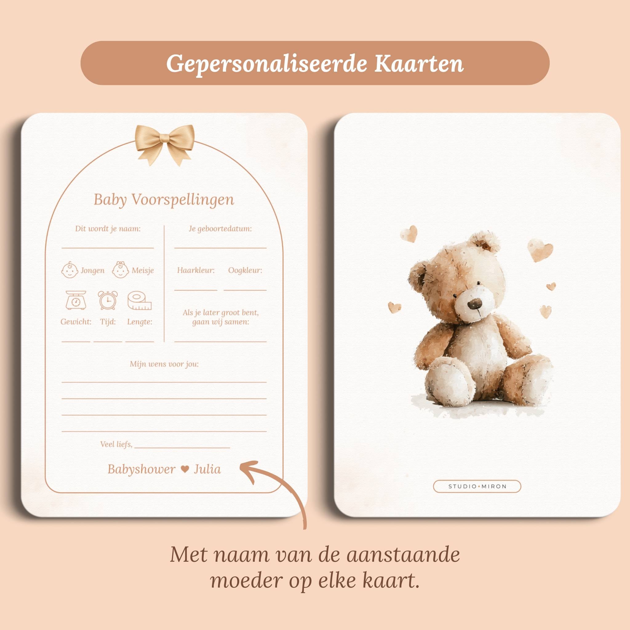Baby Voorspellingen | Boho Beige met Beertje