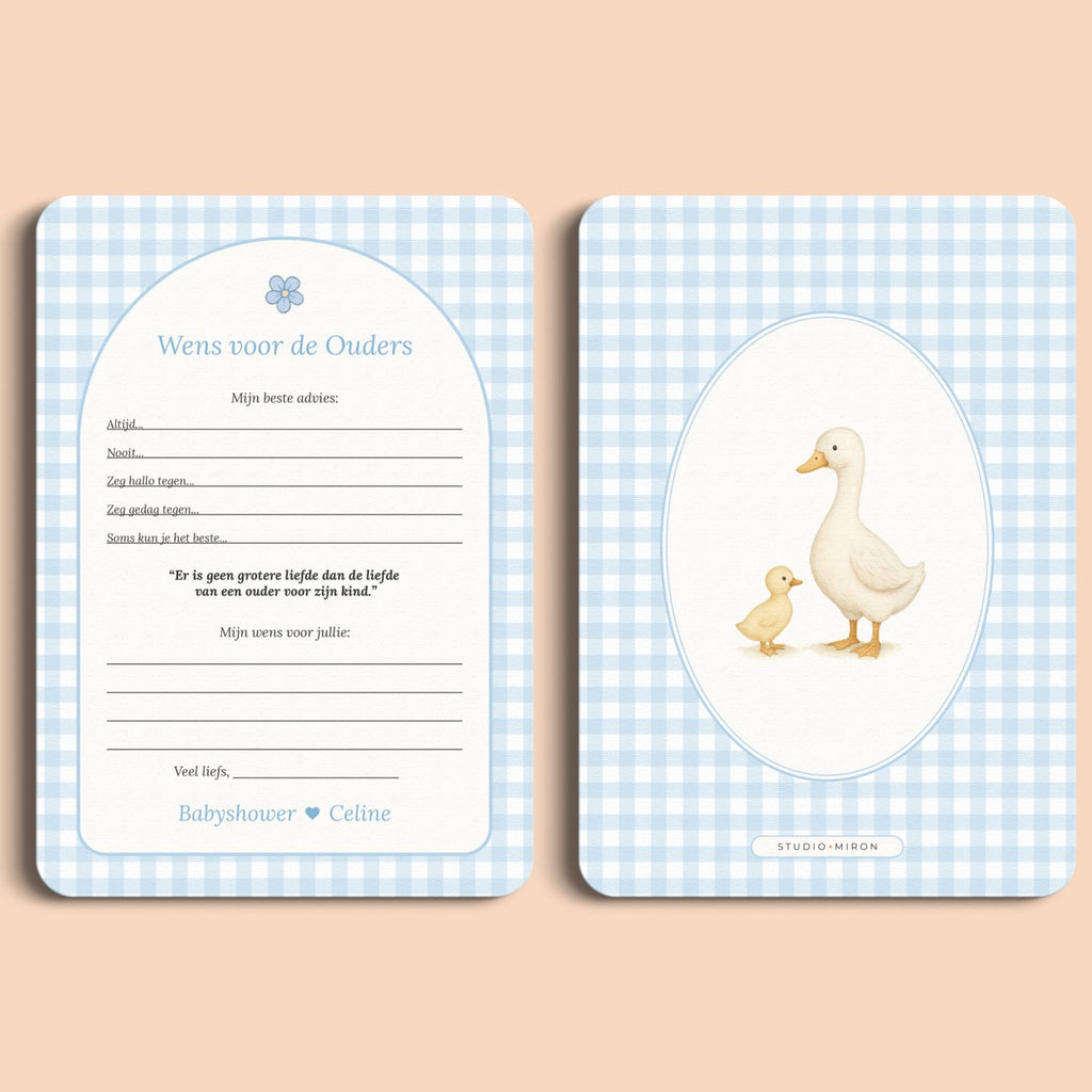 Wens voor de Ouders | Gingham Blauw