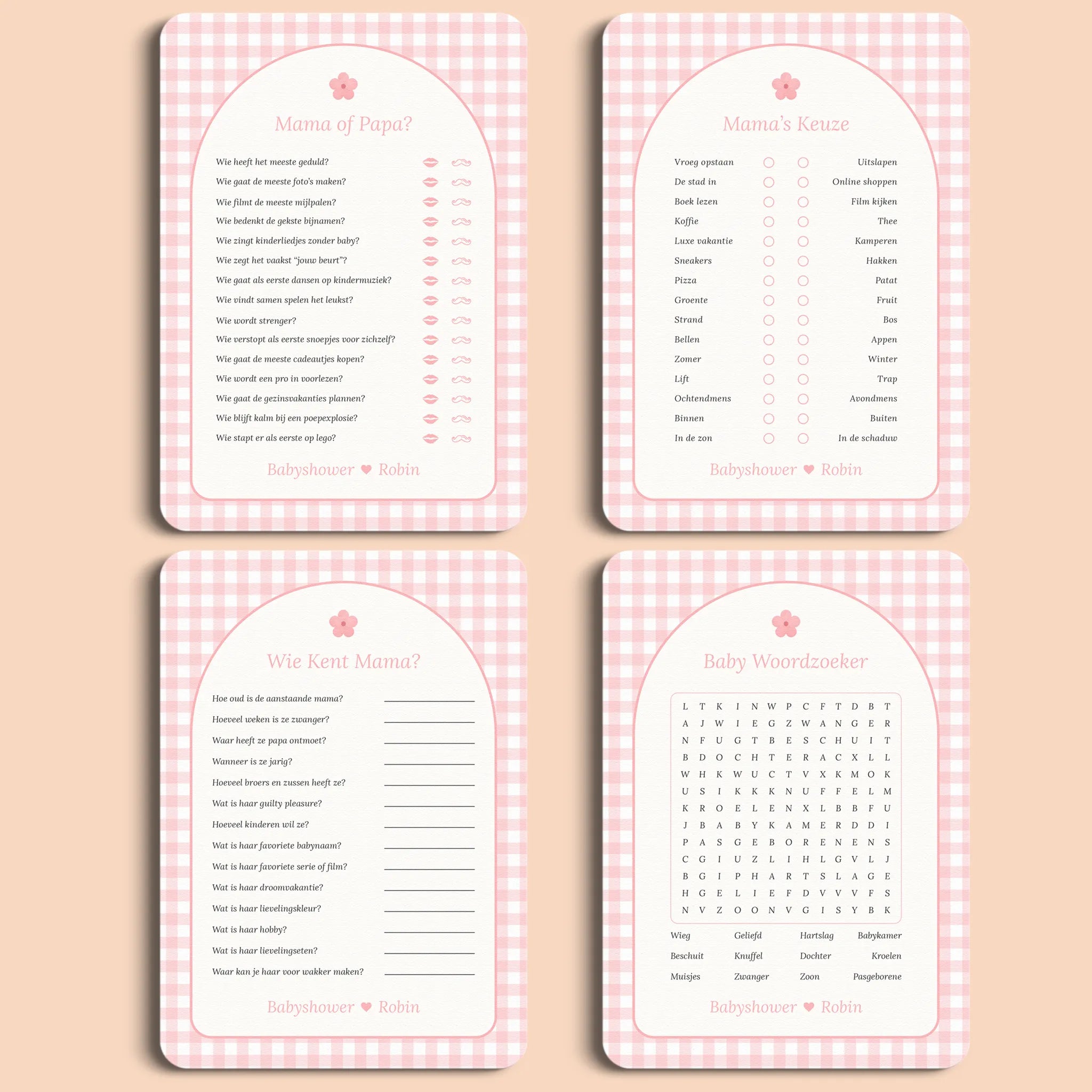 Spellenpakket 2 | Gingham Roze