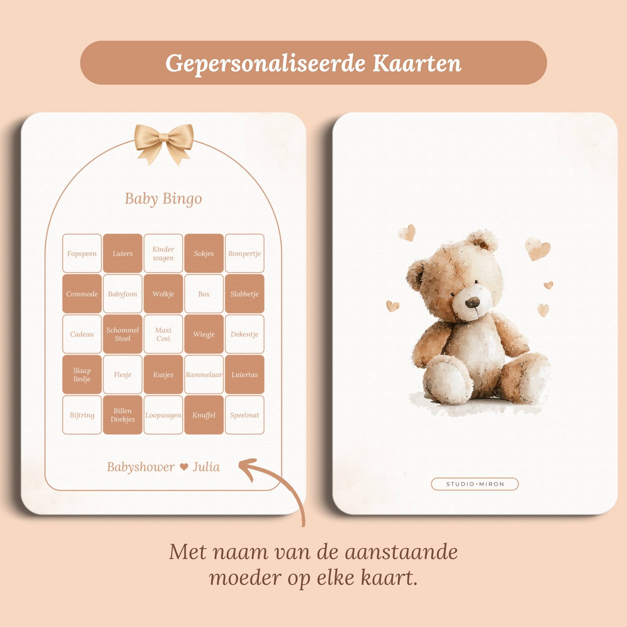 Baby Bingo | Boho Beige met Beertje