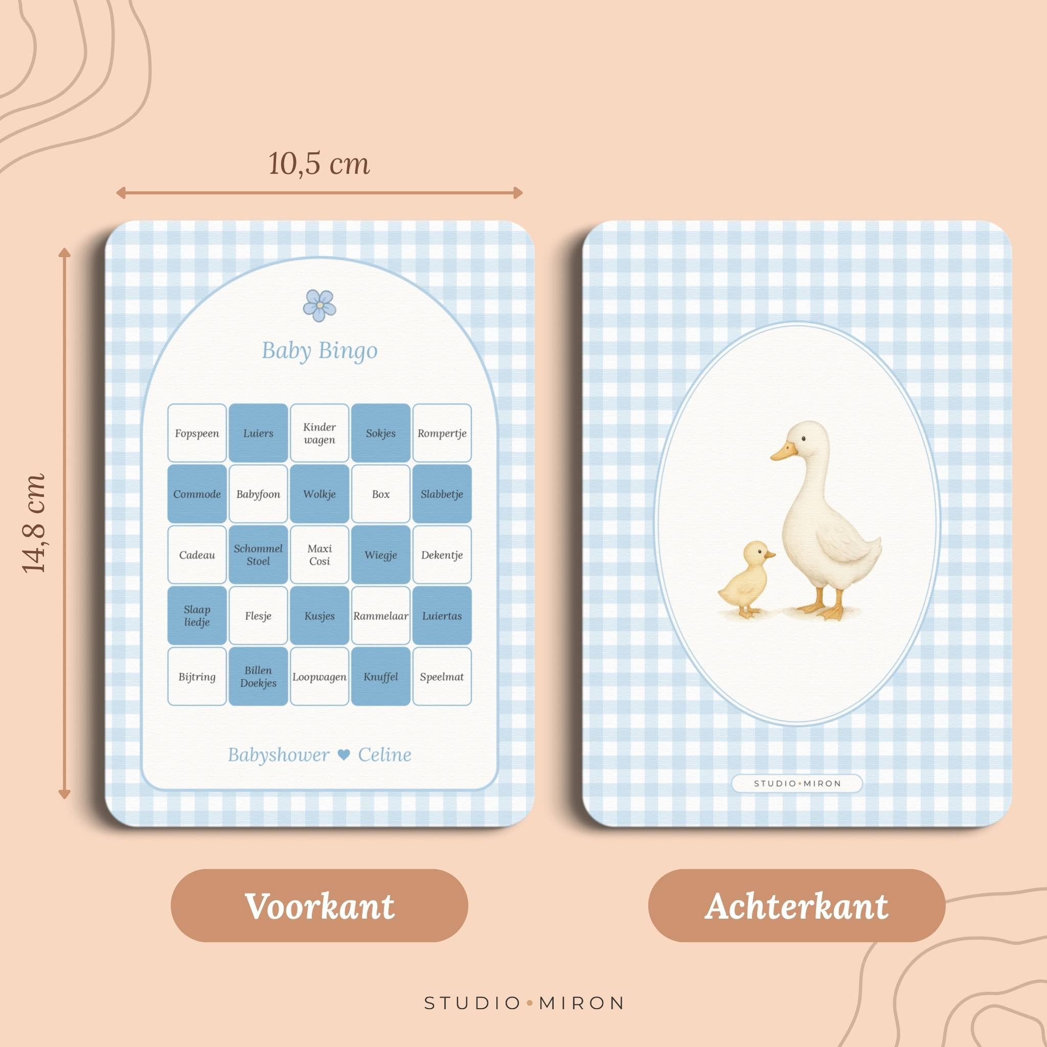 Baby Bingo | Gingham Blauw