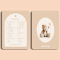 Babyshower spelletjes baby quiz boho zand voor en achter Studio Miron
