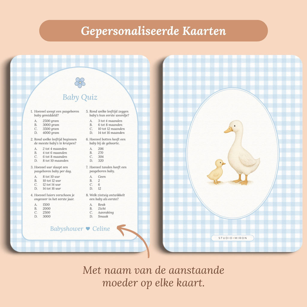 Baby Quiz | Gingham Blauw