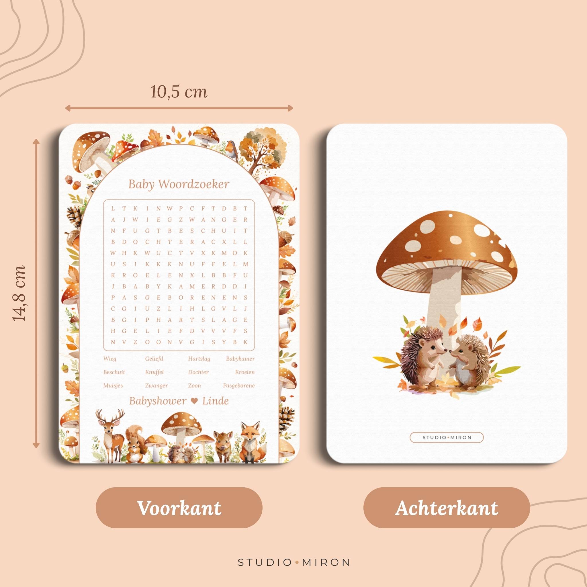 Baby Woordzoeker | Bosdieren