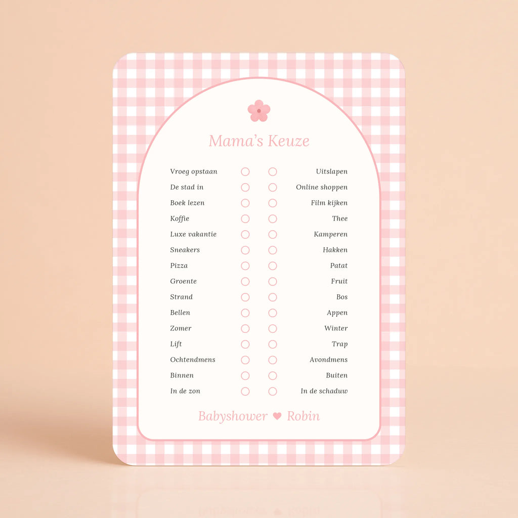 Mama's Keuze | Gingham Roze
