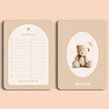 Babyshower spelletjes namenrace boho zand voor en achter Studio Miron