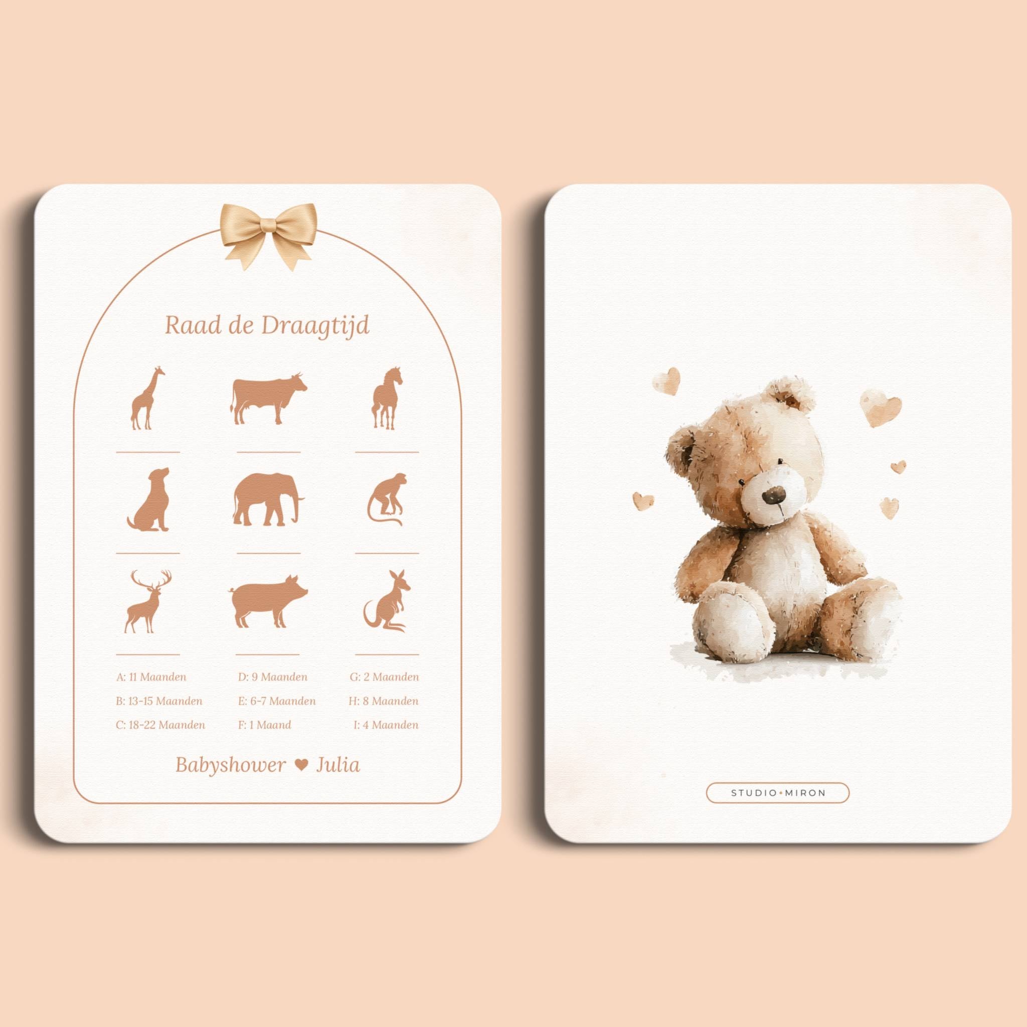 Raad de Draagtijd | Boho Beige met Beertje