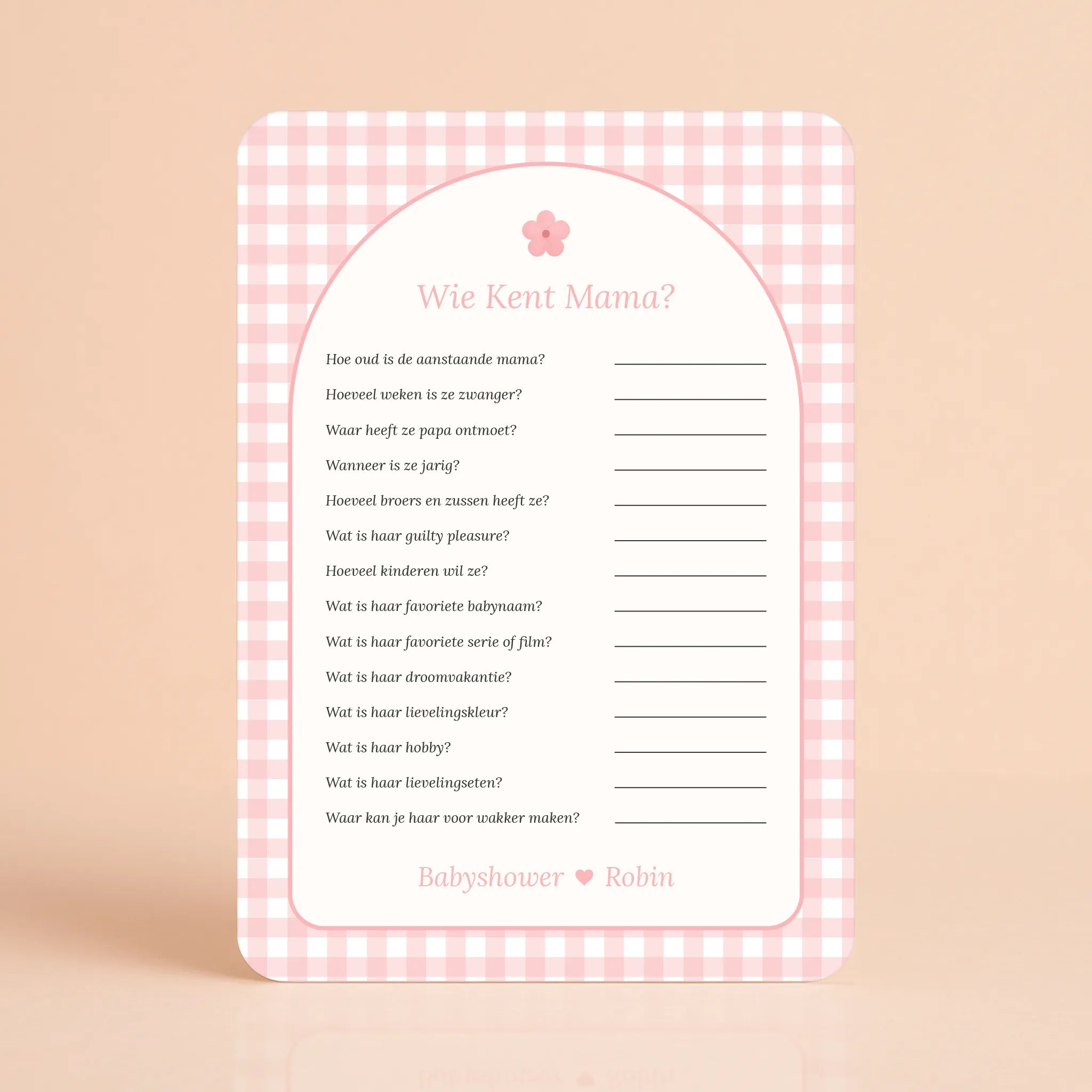 Wie kent Mama | Gingham Roze