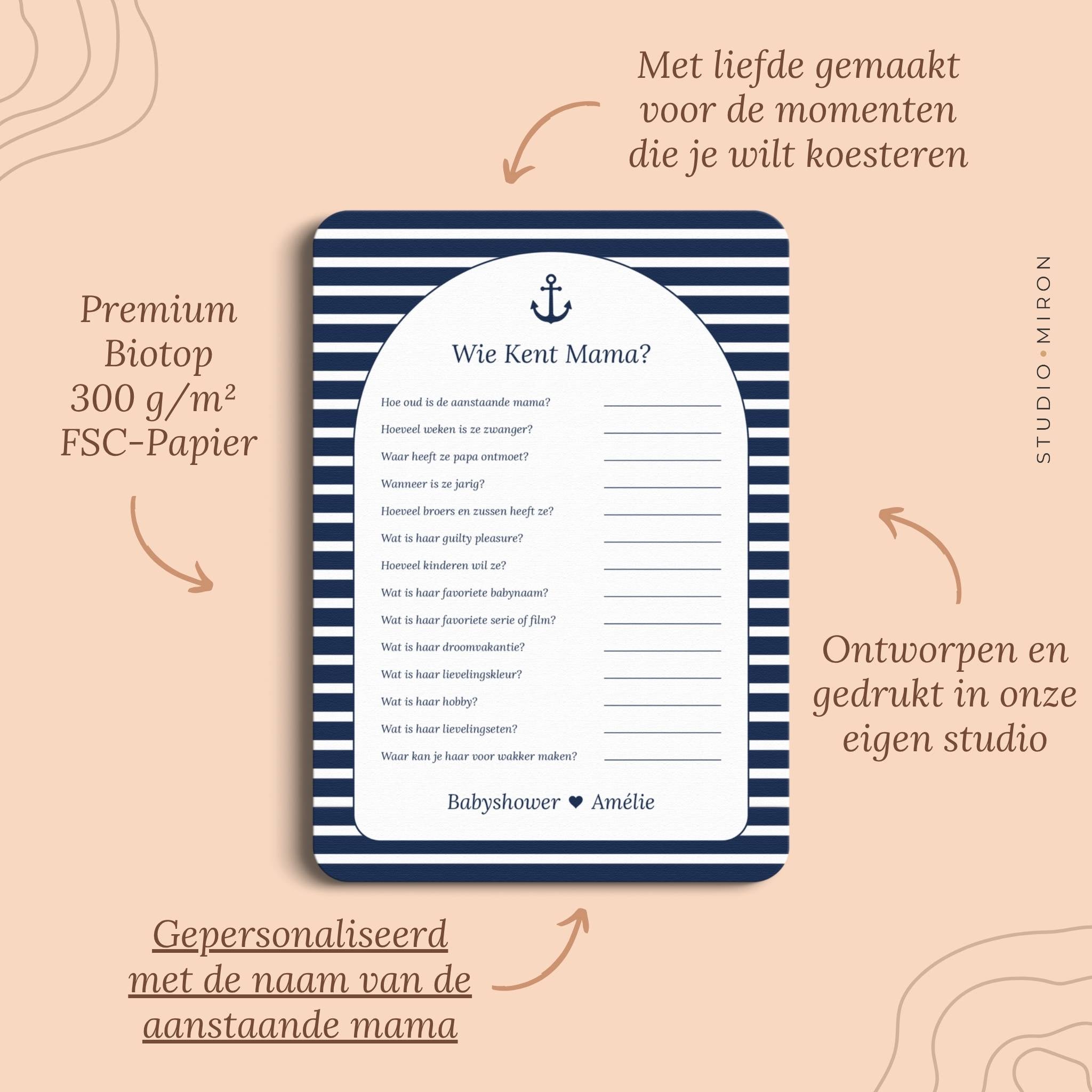 Wie kent Mama | Navy Blue